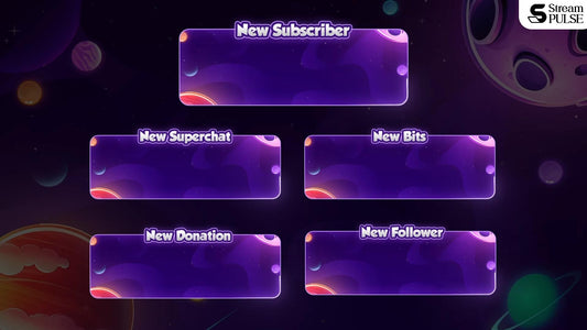 Celestial Space Animated Stream Overlay Pack – Twitch, OBS & Streamlabs | Cosmic Streaming Graphics