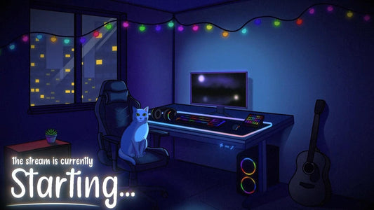 Lo-Fi Kitty Zone Animated Stream Overlay Pack – Twitch, OBS & Streamlabs | Cozy Lofi Streaming Graphics