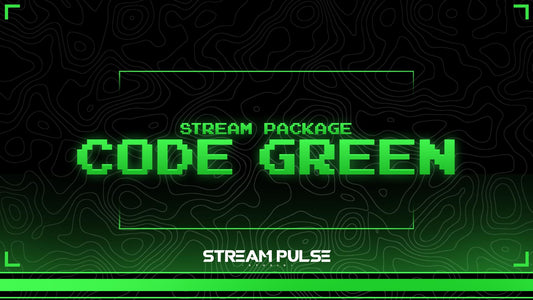 Code Green Animated Stream Overlay Pack – Twitch, OBS & Streamlabs | Matrix Style Streaming Graphics