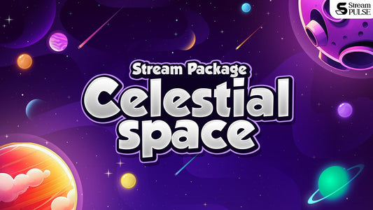 Celestial Space Animated Stream Overlay Pack – Twitch, OBS & Streamlabs | Cosmic Streaming Graphics