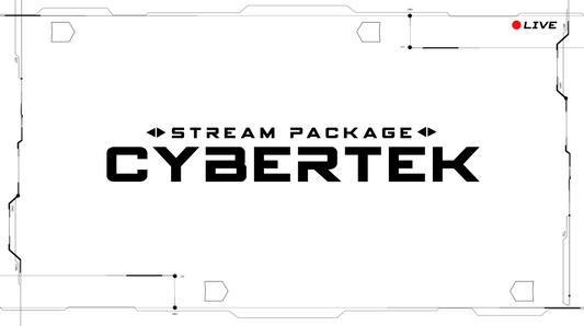 CyberTek Animated Stream Overlay Pack – Twitch, OBS & Streamlabs | Futuristic HUD Streaming Graphics