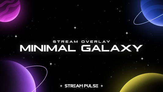 Minimal Galaxy Animated Stream Overlay Pack – Twitch, OBS & Streamlabs | Clean Space Streaming Graphics